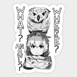 What?An owl?Where? Sticker